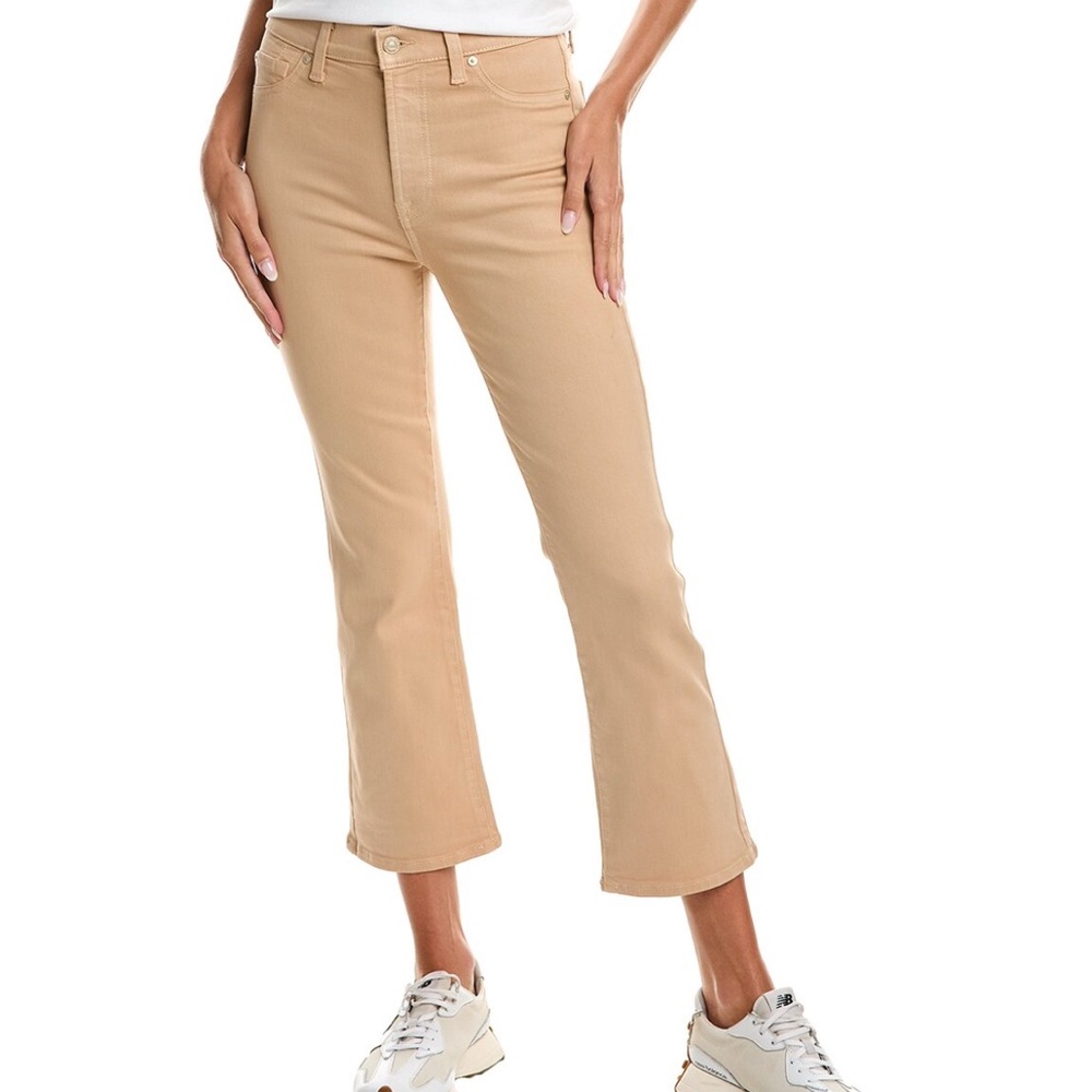 NWOT - Seven 7 For All Mankind Caramel Coated Slim Kick Crop Jeans - 25
